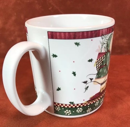 Debbie Mumm Schlittenfiguren Schneemann Kaffeebecher Tasse Sakura Steingut - Bild 5 von 8