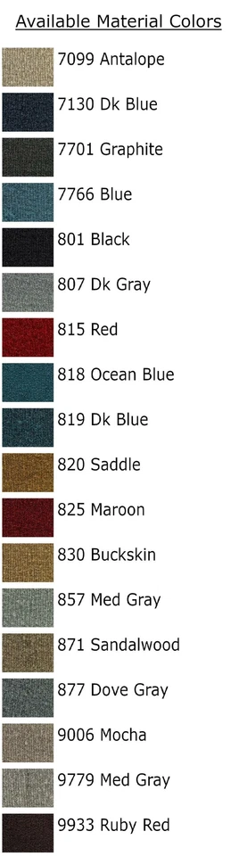 FITS 1985-2000 Chevrolet Astro Floor Mat Frt Row 2pc Cutpile Foto 3 de 4