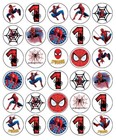 Spiderman Edible Icing Cupcake Toppers – Custom Age Birthday Superhero Designs