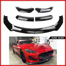 For Maserati GranTurismo GT Front Bumper Lip Spoiler Splitter Gloss Blk Style