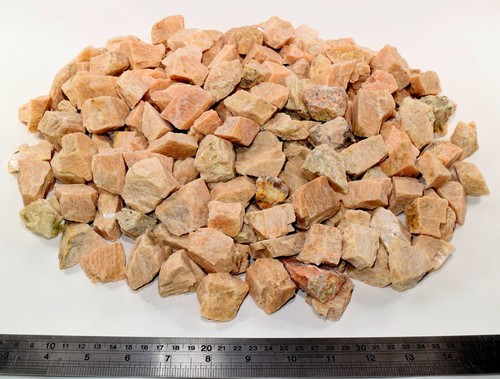 8oz Natural Peach Orange Moonstone Rough Raw Stones Crystal Mineral Cabs - India - Picture 4 of 10