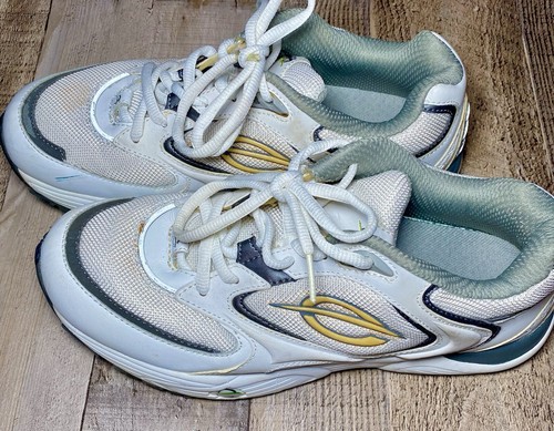 Earth Damen Wanderschuhe 8B weiß/gelb Leder Obermaterial