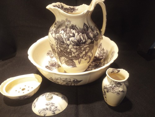 Furnivals "Rose Bloom" Antique Wash Basin Set