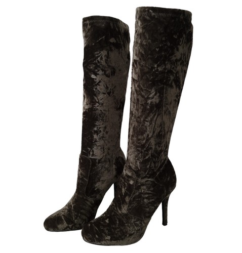 Womens Long Knee Thigh High Stiletto Heel Stretch Calf Boots Size UK 3 , UK 5 - Picture 3 of 6