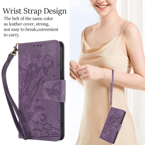 Custodia per iPhone 16/15/14/13/12/11 Pro Max portafoglio in pelle supporto carte cover - Foto 27 di 42