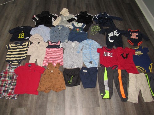 29 Pc Lot Boys Sz 3 6 9 12 Months NIKE RALPH LAUREN ADIDAS GAP Excellent Some Nu - Foto 2 di 22