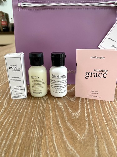 Philosophy Self Care Skin Care Best Sellers Travel Set With Make Up Bag - Picture 2 of 9