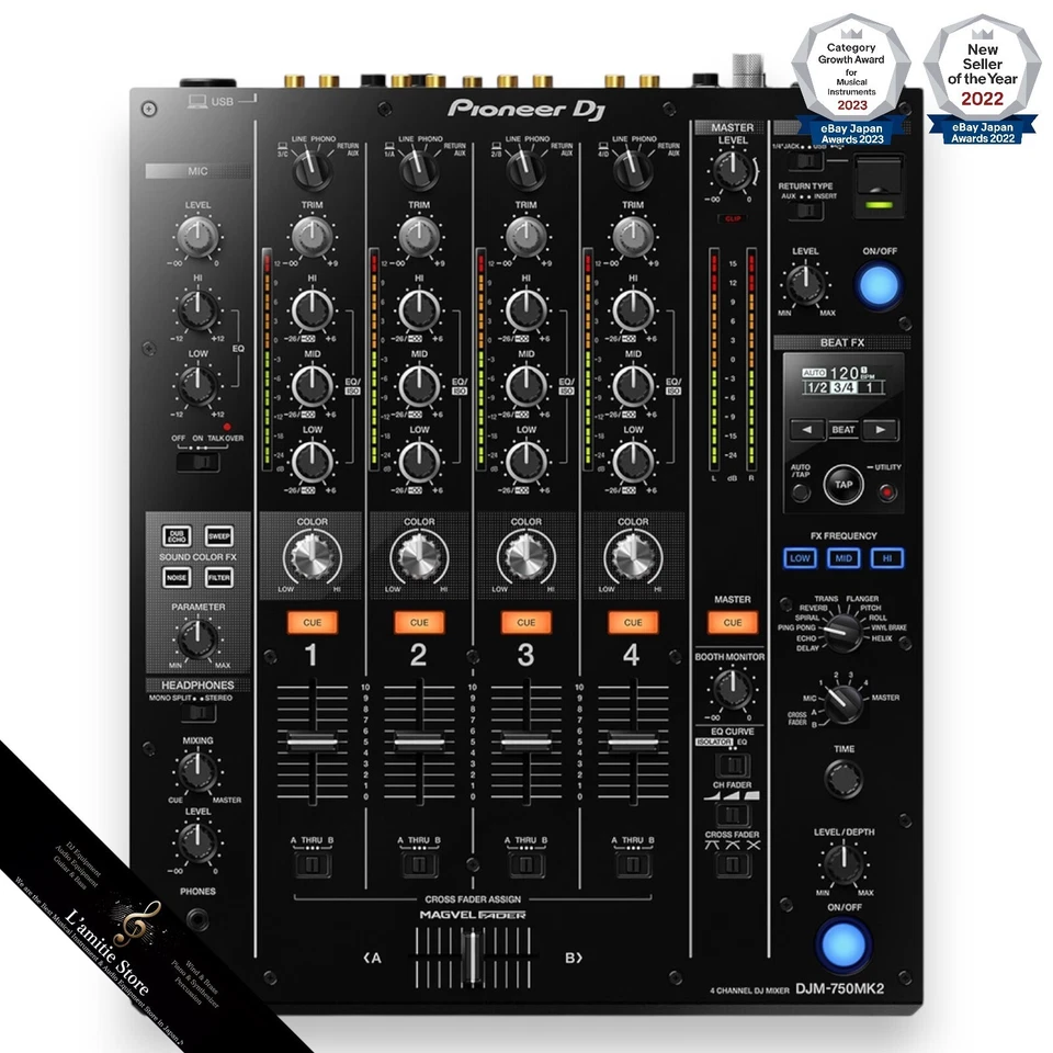 Pioneer XDJ-700 DJM-750MK2 Pro DJ Mixer Rekorodbox 4-Channel XDJ700 DJM750MK2 JP - Image 4 of 4