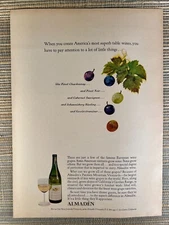 Almaden Vineyards Wine Grapes Gavilan Range Los Gatos CA 1967 Vintage Print Ad