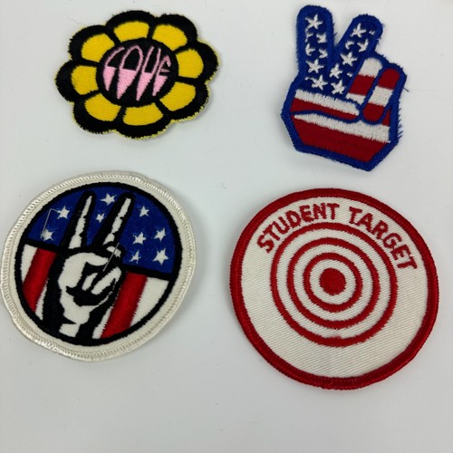 Vintage 70er gestickter Aufnäher 12 Stück zum Aufnähen Neuheit Frieden Protest Hippie - Bild 5 von 7