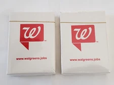 2 Packs of Walgreens Playing Cards Vintage Logo White Decks Sealed