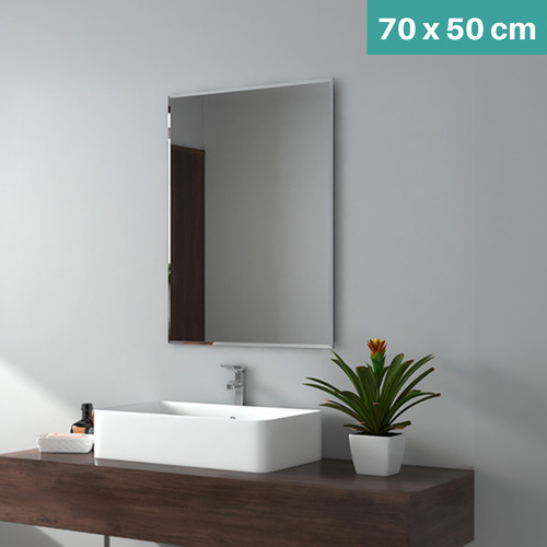 EMKE Wall Mirror Beveled Edge Frameless For Bathroom Vanity Bedroom Cloakroom - Picture 9 of 16