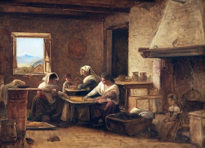 Poster Decor wall design.Wilhelm Marstrand painting art.Victorian kitchen.15279