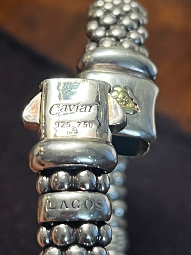 Lagos Caviar 18K/925 Sterling Silver Amethyst Bracelet, 9mm MSRV 1430.00 - Picture 8 of 12
