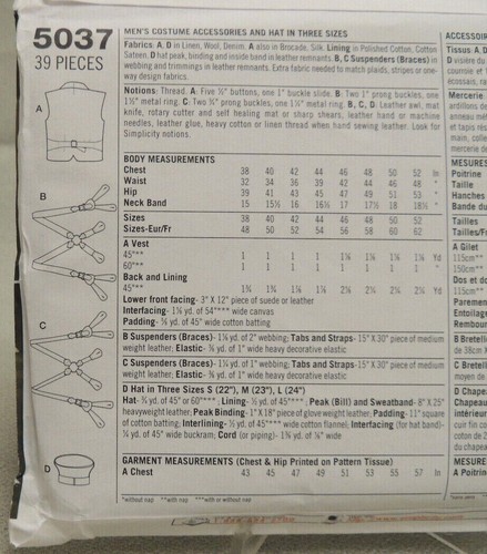 Disfraz histórico para hombre simplicidad patrón de costura historiador de moda AA 38-44 - Imagen 17 de 25