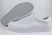 VANS OLD SKOOL TRIPLE TRUE BLANCO/BLANCO LONA BAJA CLÁSICO SK8 EE. UU. HOMBRES TALLAS