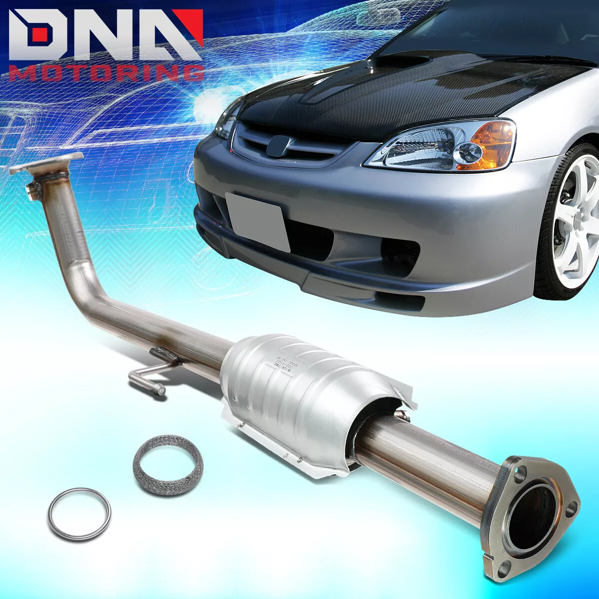 FOR 2001 2005 HONDA CIVIC EX GX CATALYTIC CONVERTER EXHAUST FRONT