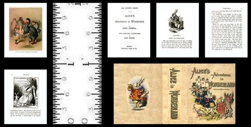 1:12 SCALE MINIATURE BOOK ALICE IN WONDERLAND COMPLETE CARROLL TENNIEL - Picture 6 of 9