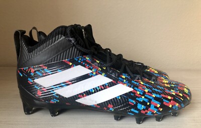 multi color football cleats