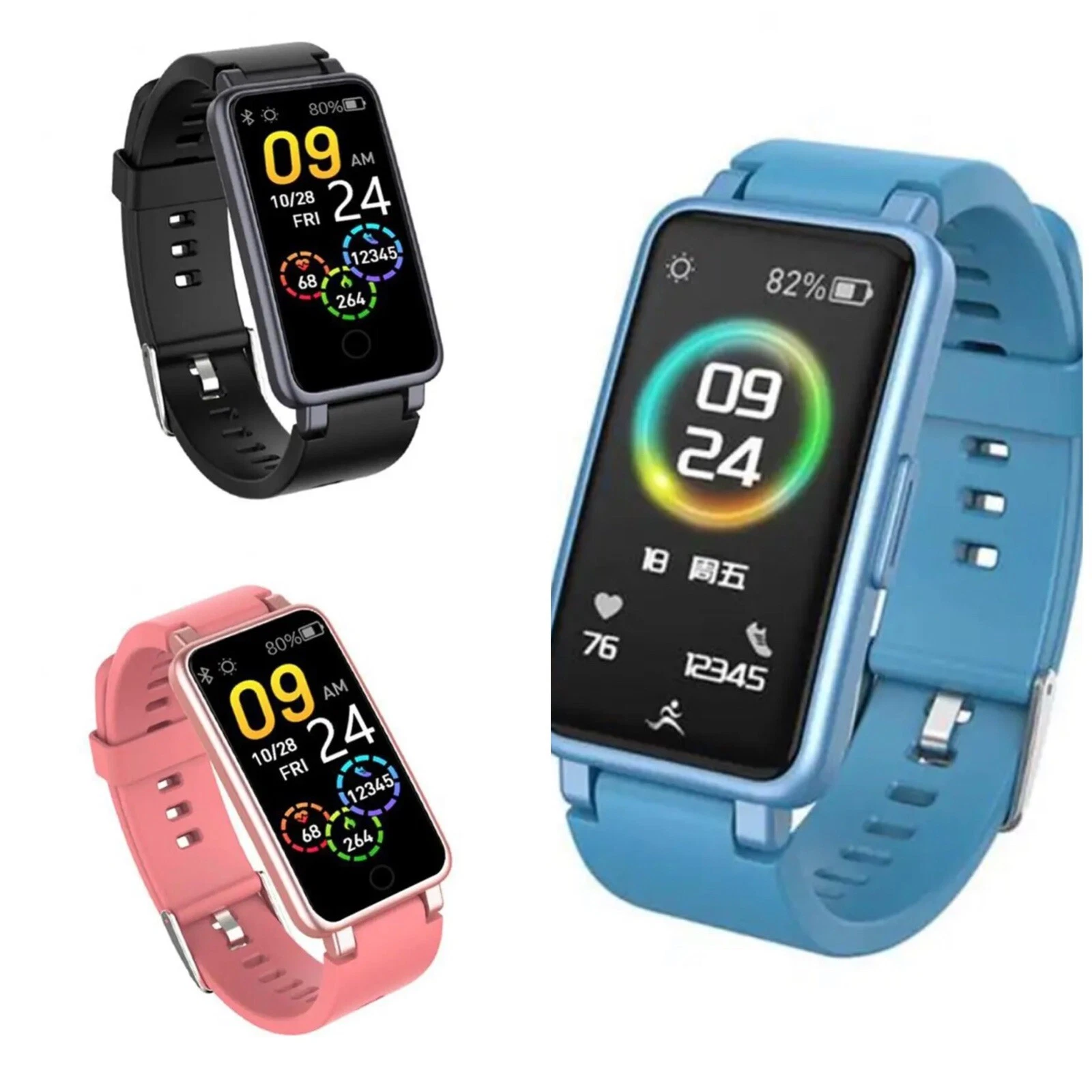 Smart Watch Men Women Fitness Tracker Blood Pressure Heart Rate Sport Watches UK