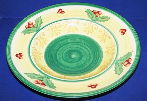 LOVELY LARGE VILLEROY & BOCH 12" MERRY WINTER ROUND PASTA SERVING BOWL - Picture 2 of 4