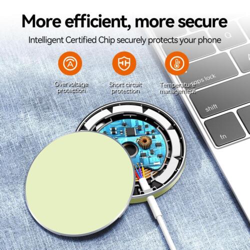 Magnetic Wireless Fast Charger Charging Pad Dock for MagSafe Apple iPhone US - Picture 8 of 13