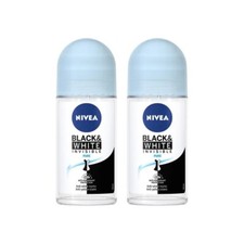 Nivea Women Black  White 50ml Invisible Pure Roll-on Deodorant, Pack of 2.