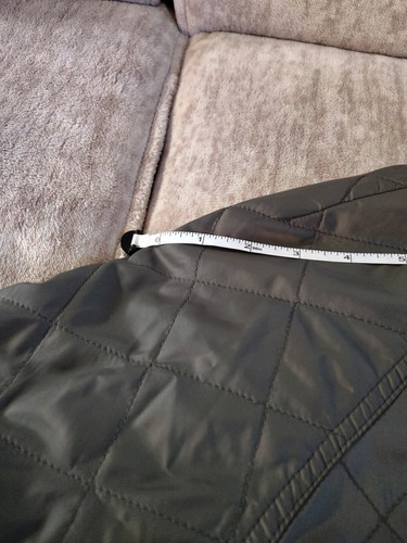Vince Bomber Jacket Womens Small Coastal Green Diamond Quilted Nylon Zipper - Picture 8 of 19