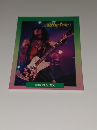 1991 Brockum RockCards #100 Nikki Sixx Motley Crue Rock Hair Metal Band Cards # - Foto 2 di 11