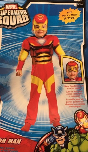 Super Hero Squad Iron Man Costume Toddler Small (2T) Free Shipping - Picture 1 of 10