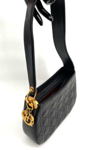 Authentic Vintage Christian Dior Patent Cannage Hobo Black - Bild 8 von 10
