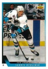 #72 Sandis Ozolinsh - San Jose Sharks - 1993-94 Upper Deck Hockey