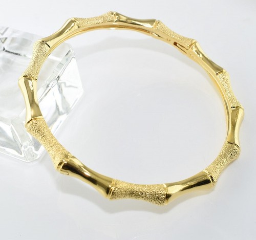 SALE 18K Yellow Gold Filled Women Opened Bangle Bracelet Birthday Gift /3356K - Picture 4 of 5