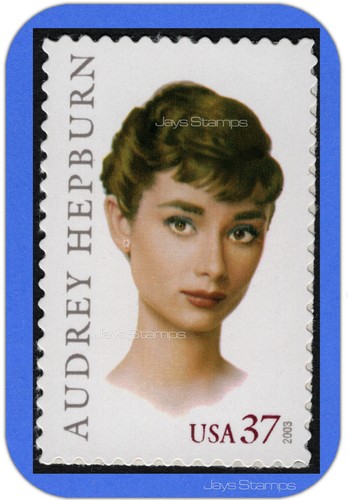 2003 Audrey Hepburn 9. Legends of Hollywood neuwertig Single 37 ¢ Briefmarke Katze # 3786 - Bild 2 von 2