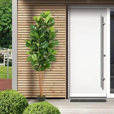 6-Feet Artificial Fiddle Leaf Fig Tree Indoor Outdoor Home Decorative Planter