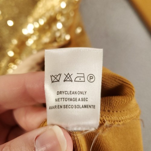 Nuevo Vestido de Lentejuelas Para Mujer Grande Dorado Ropa de Club Noche Ropa de Noche Acanalada Nuevo con Etiquetas - Imagen 11 de 11