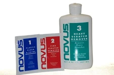 NOVUS #1 #2 #3 KIT PLASTIC POLISH SCRATCH RESTORATION CLEANER SYSTEM