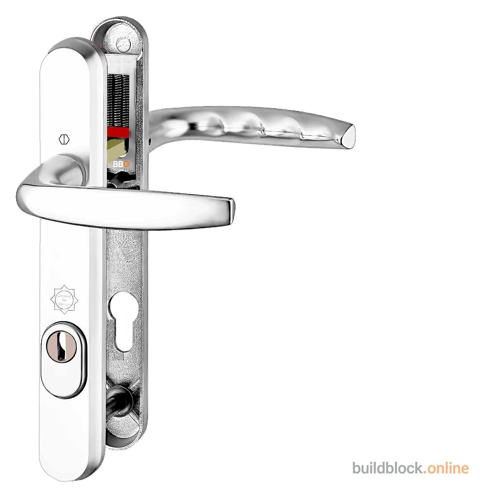 White Door Handle uPVC pas 24 Hoppe 92pz glazing set patio lever Tokyo security