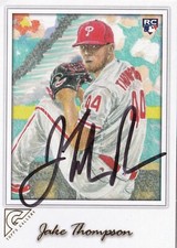 JAKE THOMPSON AUTO'D SIGNED 2017 TOPPS GALLERY CARD #79 PHILADELPHIA PHILLIES