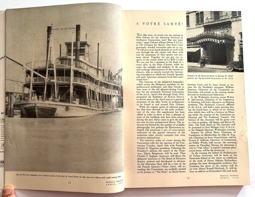 NEW ORLEANS & LOUISIANA 1938 ARCHITECTURAL MAPS & PICTORIALS * PENCIL POINTS - Picture 3 of 19