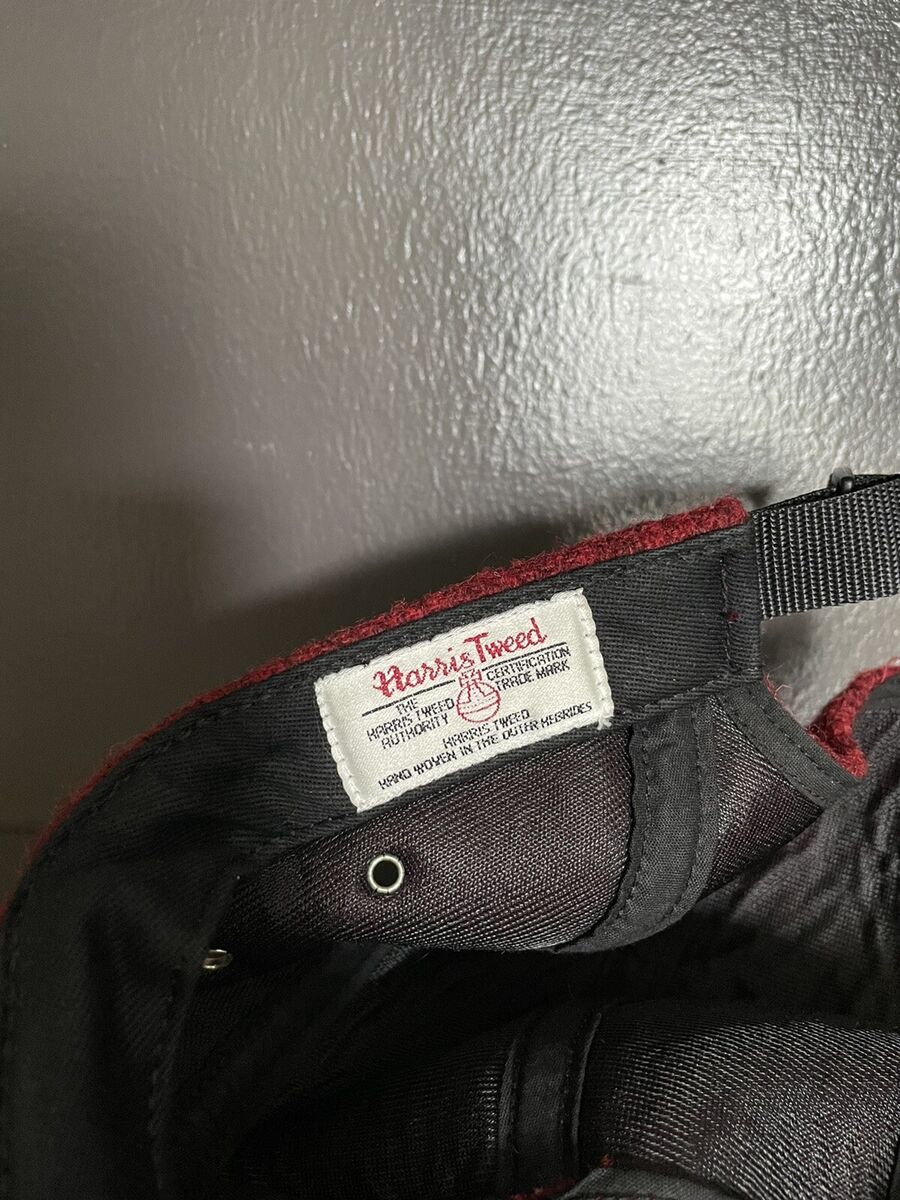 SUPREME F/W 15 Harris Tweed box logo camp cap hat red used SUPREME F/W 15 Harris Tweed box logo camp cap hat red used