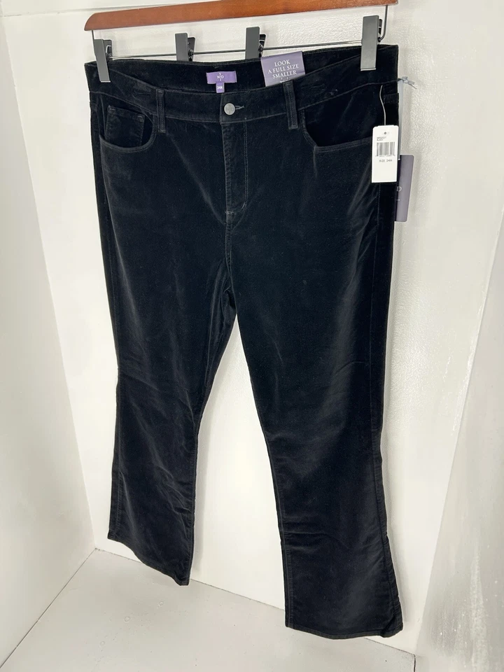 NYDJ NWT Velvet Modern Boot Pants Size 24W Black Slimming Fit Office 40x33 - Image 3 of 4