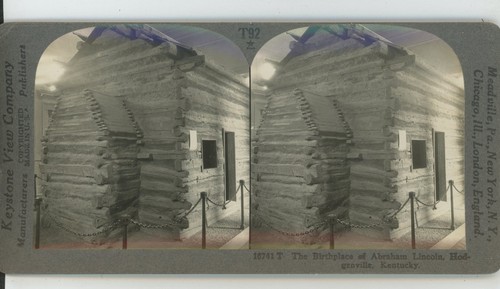 Abraham Lincoln Geburtshaus Hodgenville Kentucky KY Keystone Stereoview - Bild 2 von 3