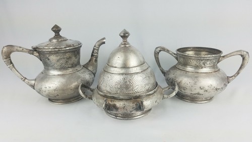 Antique Derby Silverplate Lot ~ Art Nouveau Ocean Critters & Painter's Palette - Picture 1 of 12