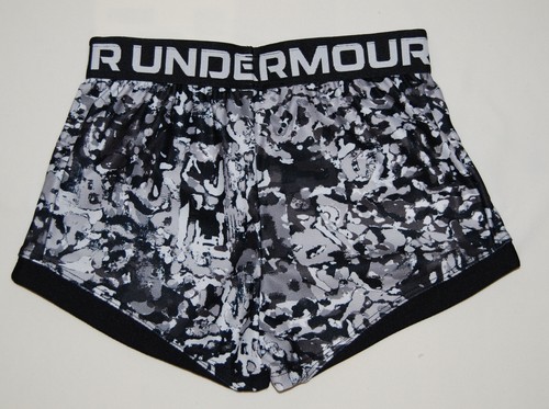 NWT Under armour Little Girls Black Print Play up Sport Shorts sz 4 5 - Picture 5 of 11