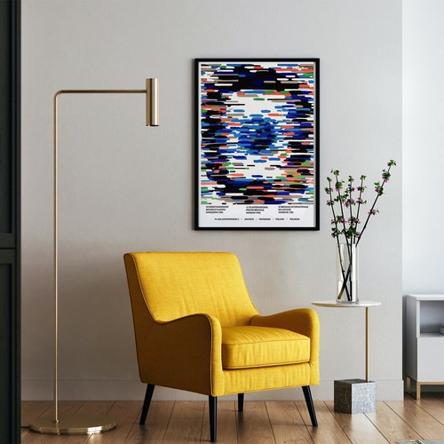Colorful Waldemar Swierzy Poland 1986 Exhibition Poster, Premium Matte Paper - Picture 2 of 4