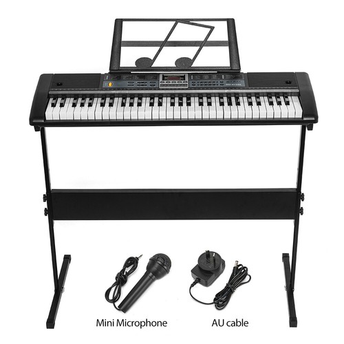 61 Keys Electronic Piano Keyboard Portable Keyboard 200 Tones Rhythms With Stand - Picture 12 of 12