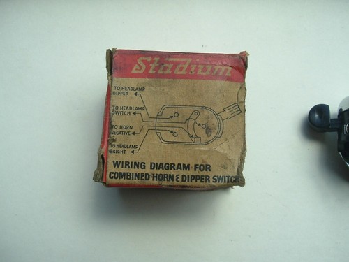 NOS Stadium Horn And Headlamp Dimmer Switch Wassell Lucas Triumph Harley Chopper - Picture 4 of 13