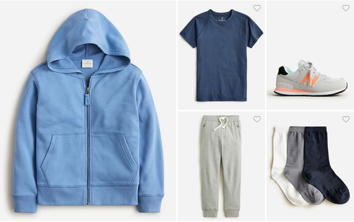 NWT J.Crew Crewcuts Kids French Terry Hoodie & Pants Set , Courier Blue, L, 12 - Picture 3 of 7