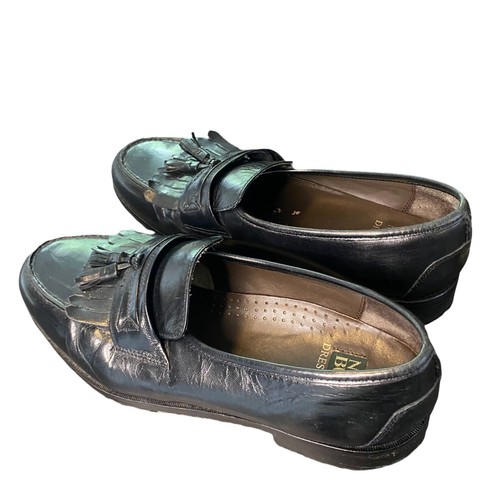 Nunn Bush Herren Schwarz Leder Kilt Quaste Elegant Schuhe Halbschuhe Größe 10,5 - Bild 3 von 6